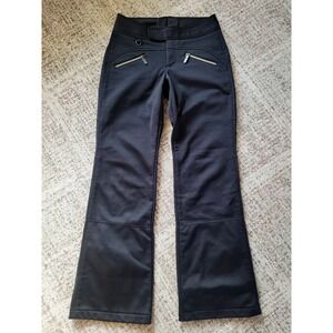 Athleta Black Soft Shell‎ Bootcut Ski Snow Winter Pants Snowboarding Size 4 Reg